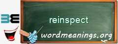 WordMeaning blackboard for reinspect